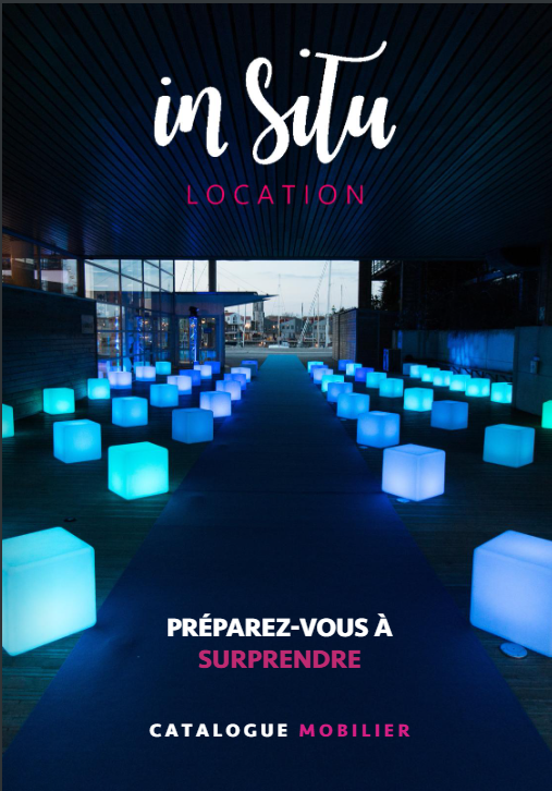 Couverture du catalogue de mobilier événementiel In Situ Location